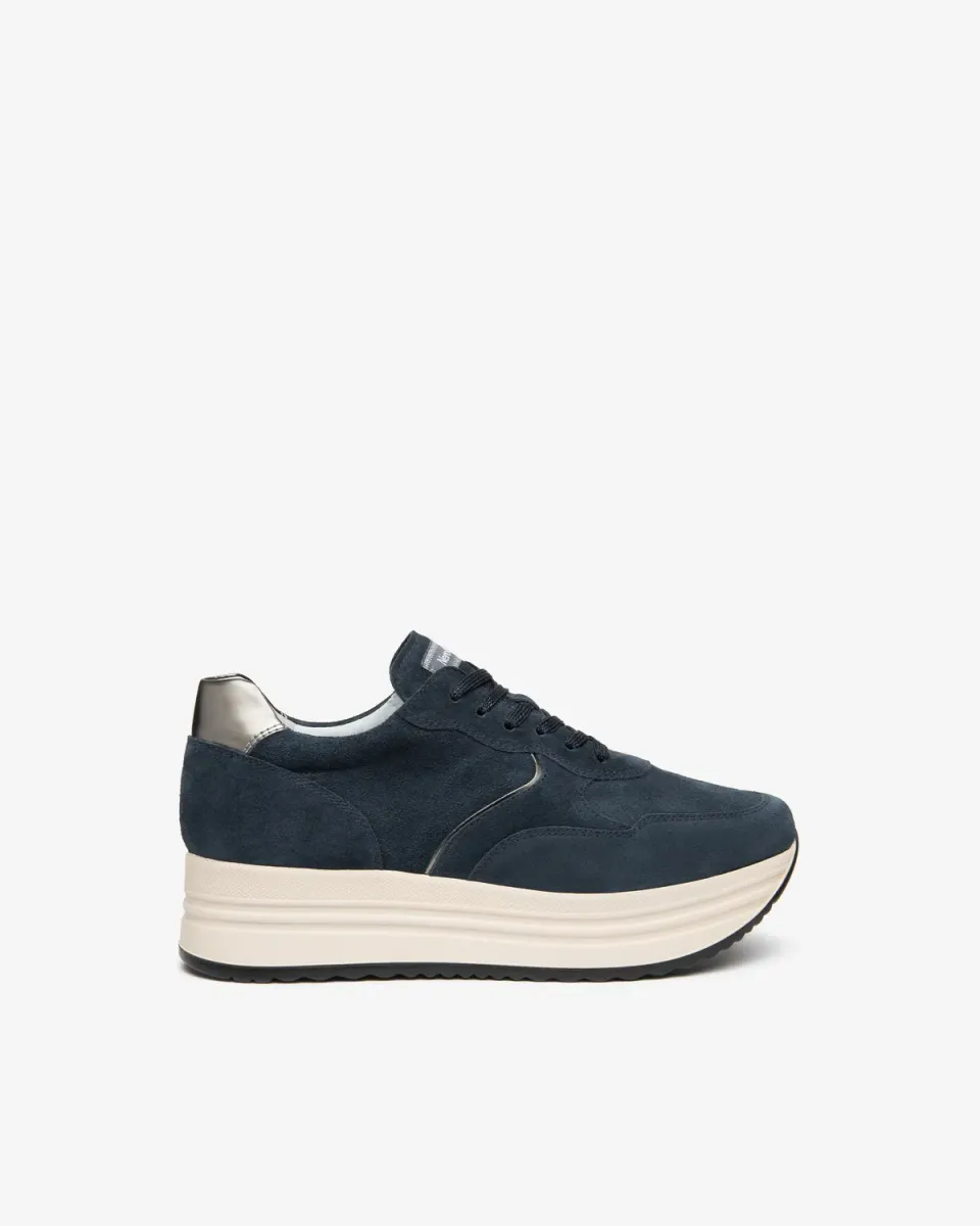 NeroGiardini sneakers dama piele intoarsa platforma