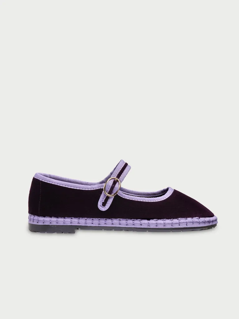 Flagelus Linton pantofi Mary Jane mov catifea