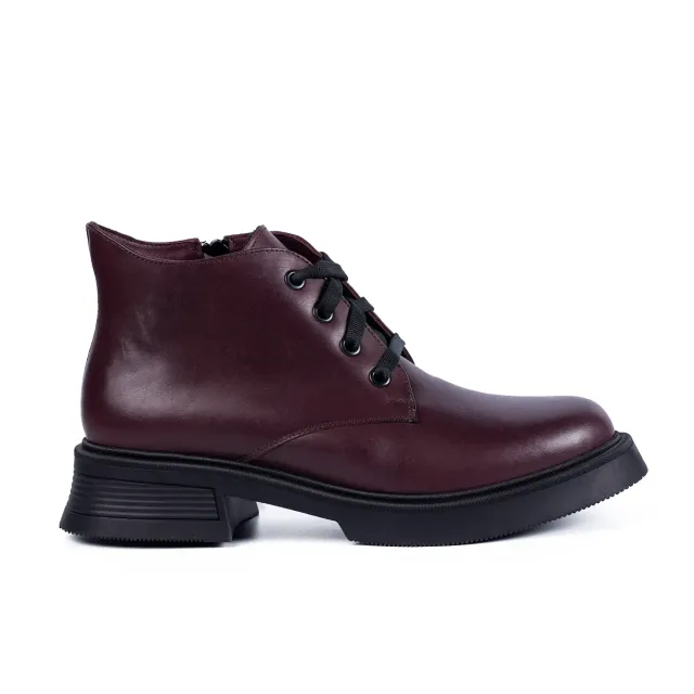 Lucas Shoes 412 ghete bordo piele naturala dama