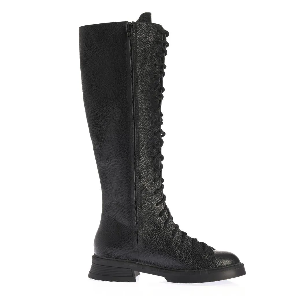Ana Urbana Shoes Nicole bocanci negri piele granulată