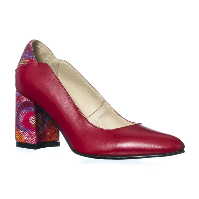 Catinca Shoes R9 RTM pantofi dama piele rosie toc mozaic