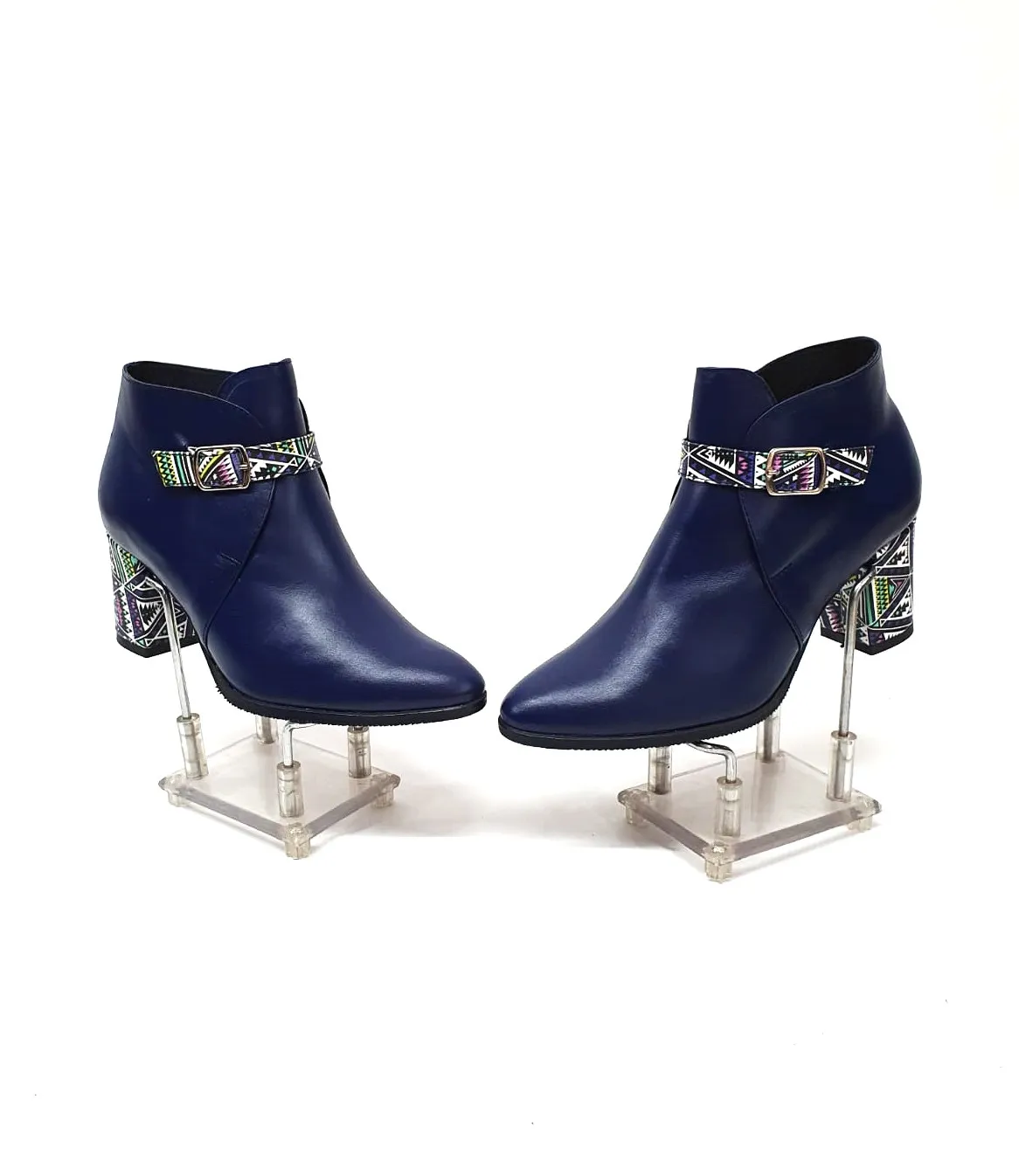 Catinca Shoes GX35 BT botine dama piele bleumarin