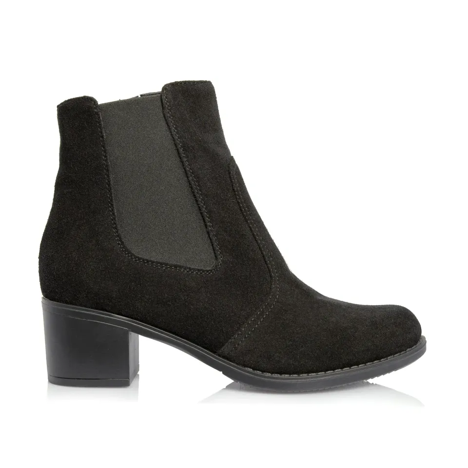Catinca Shoes T18 NA ghete piele negru antilopa