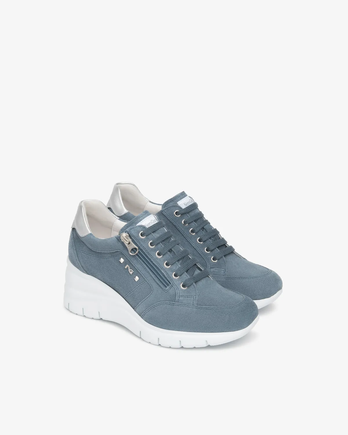 NeroGiardini sneakers damă piele întoarsă și piele vară