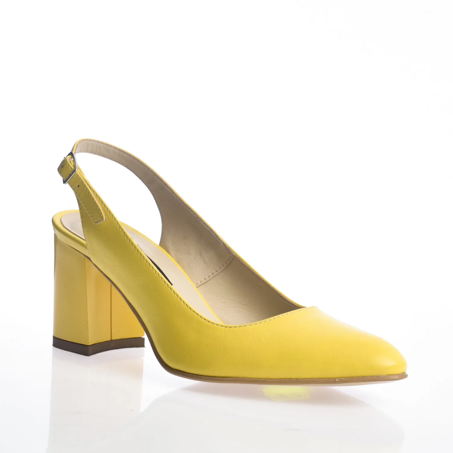 Catinca Shoes V7 GB sandale dama piele galben box