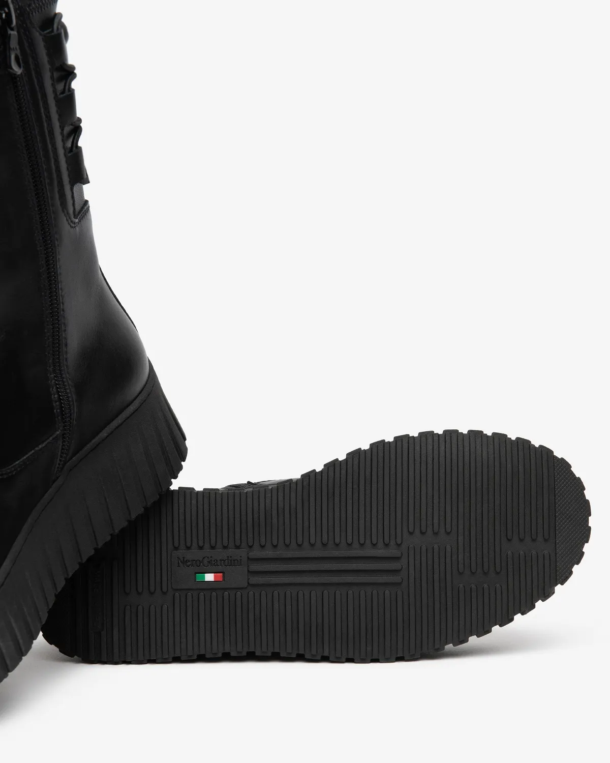 NeroGiardini botine dama piele cu platforma 55 mm toamna-iarna