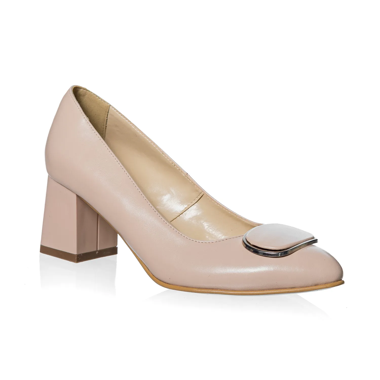 Catinca Shoes A39 N pantofi dama piele naturala nude box