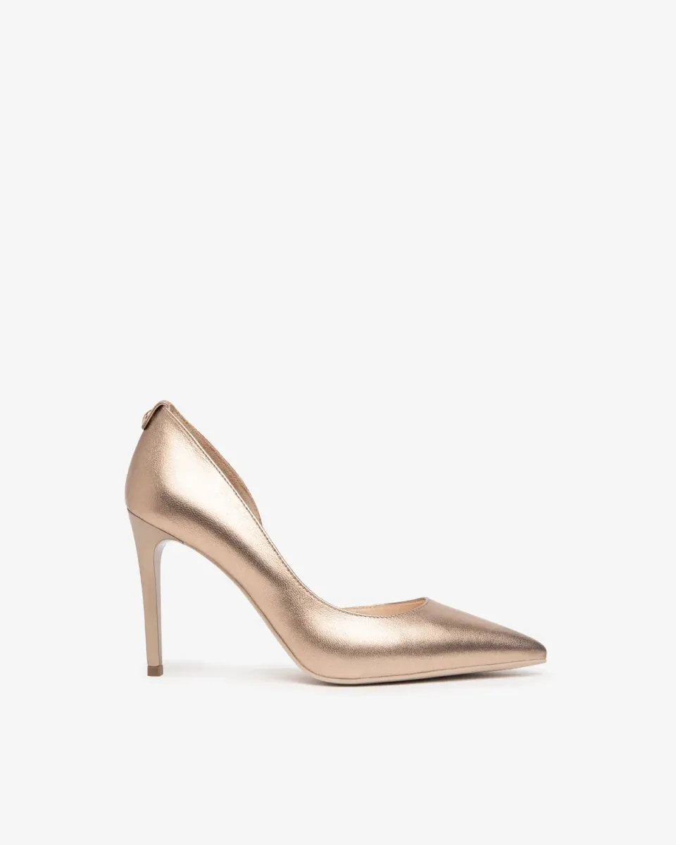 NeroGiardini pantofi stiletto piele neagră toc 95 mm