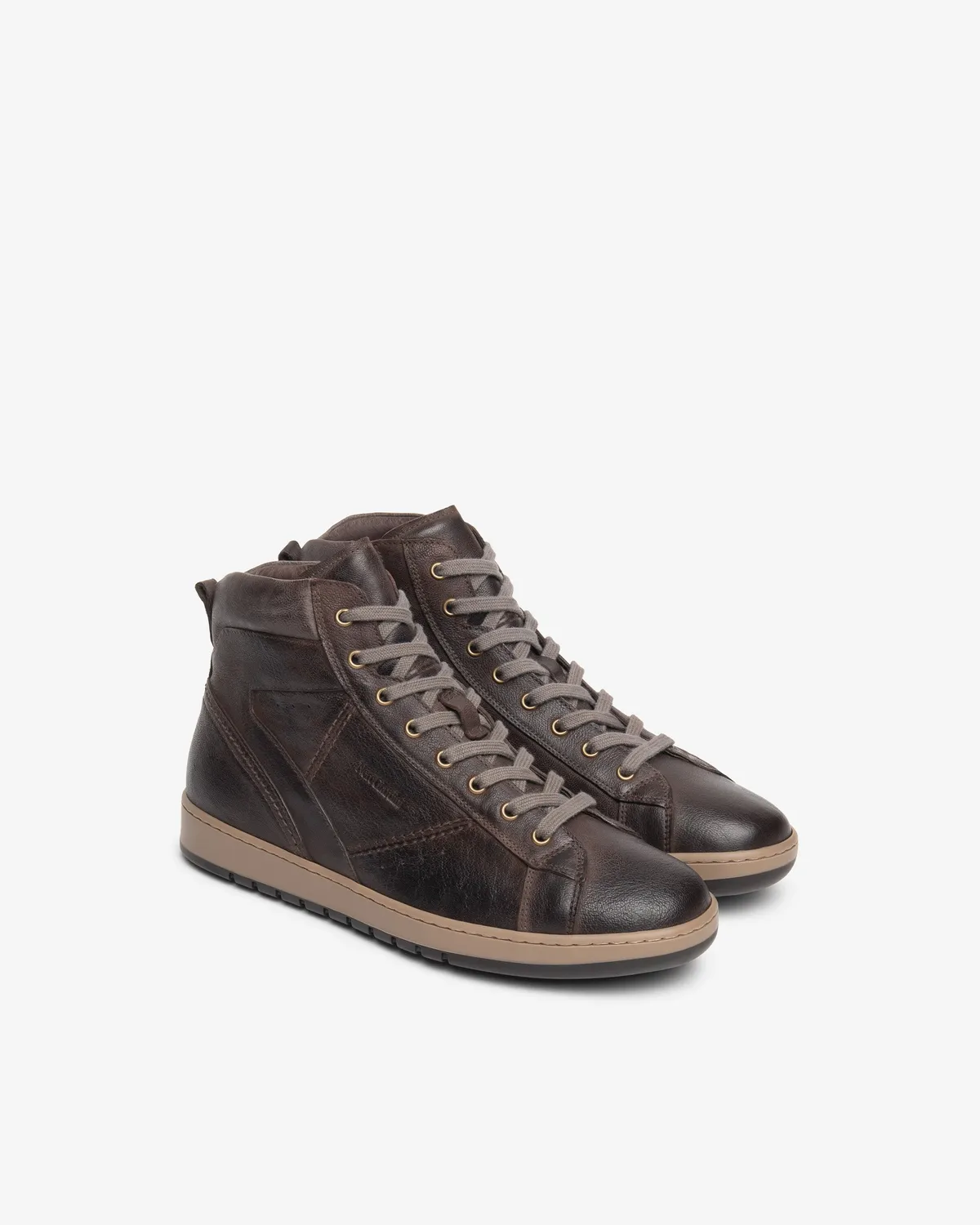 NeroGiardini Sneakers barbati piele inalti cu fermoar