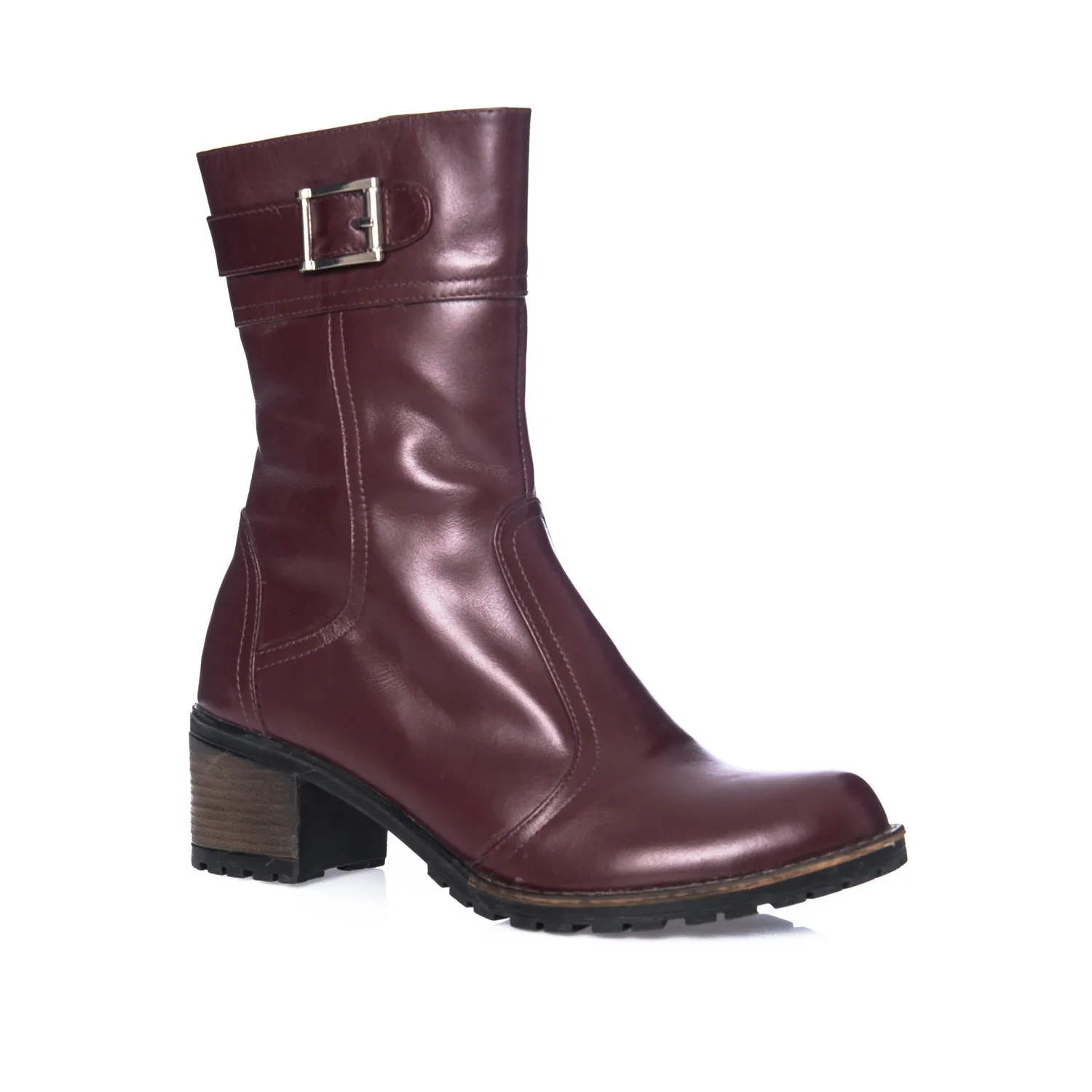 Catinca Shoes 335 BB ghete dama piele naturala bordo