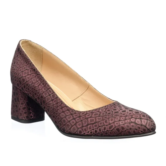 Catinca Shoes A2 PBO pantofi piele bordo poney