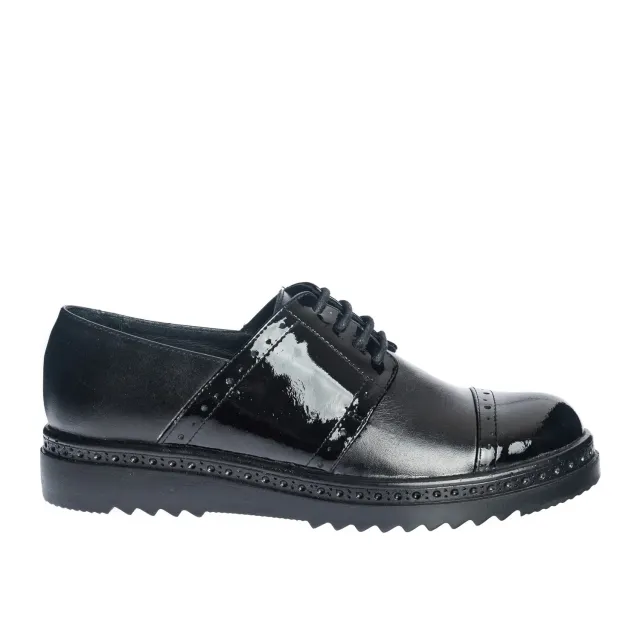 Catinca Shoes G26 NBL pantofi dama piele negru box lac