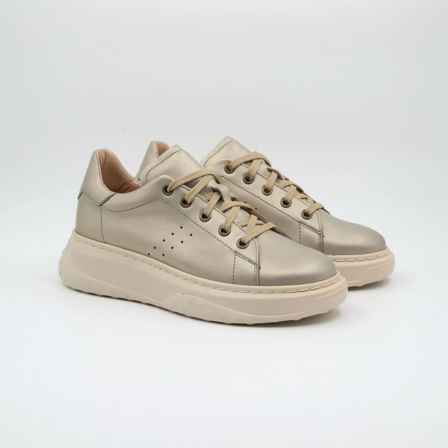 Lucas Shoes 5101 RV sneakers khaki piele