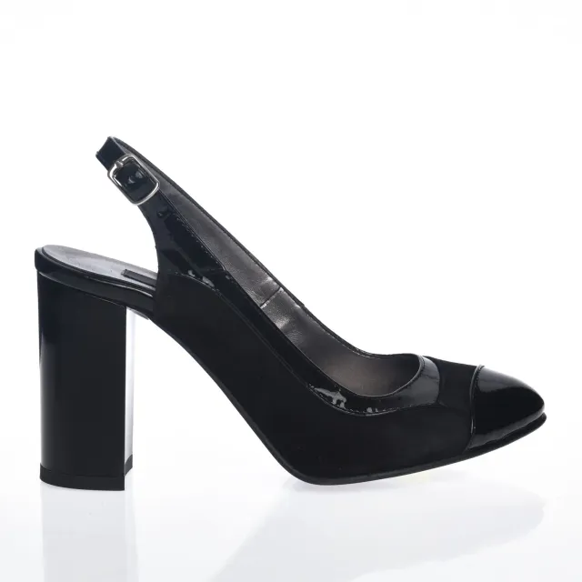 Catinca Shoes 891 NLA sandale dama negru lac piele naturala