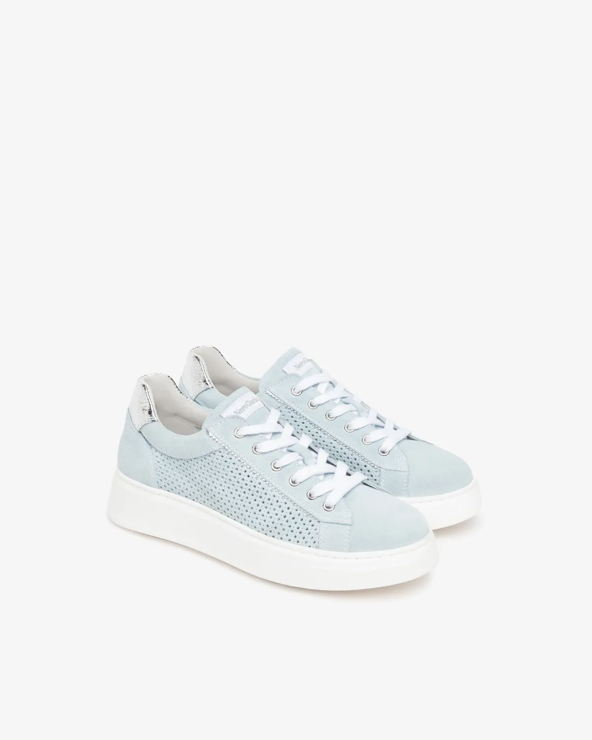 Sneakers NeroGiardini dama piele intoarsa cu tesatura tehnica