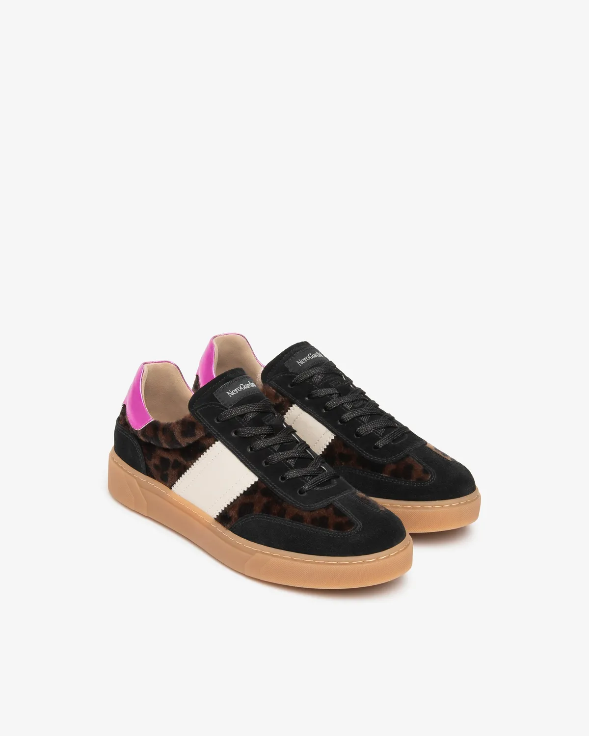 NeroGiardini sneakers dama piele intoarsa animal print