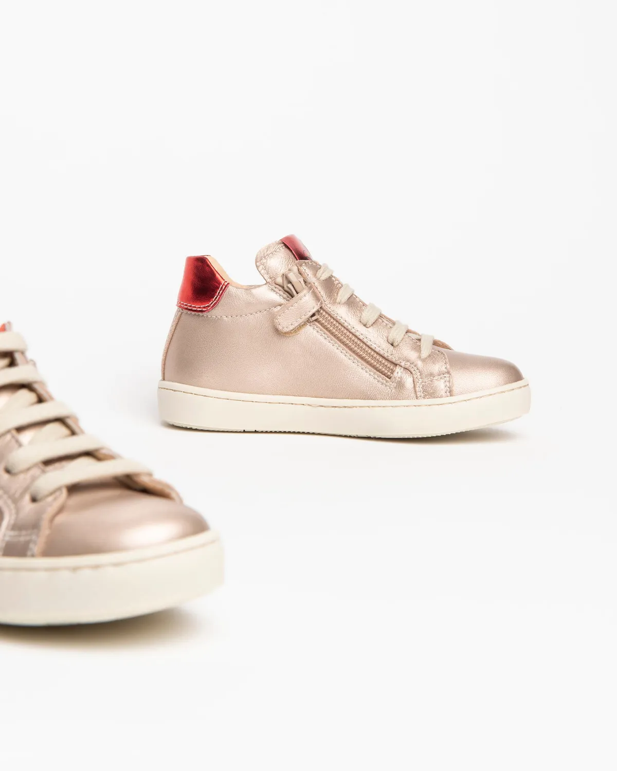 NeroGiardini sneakers piele fete cu sclipici fermoar