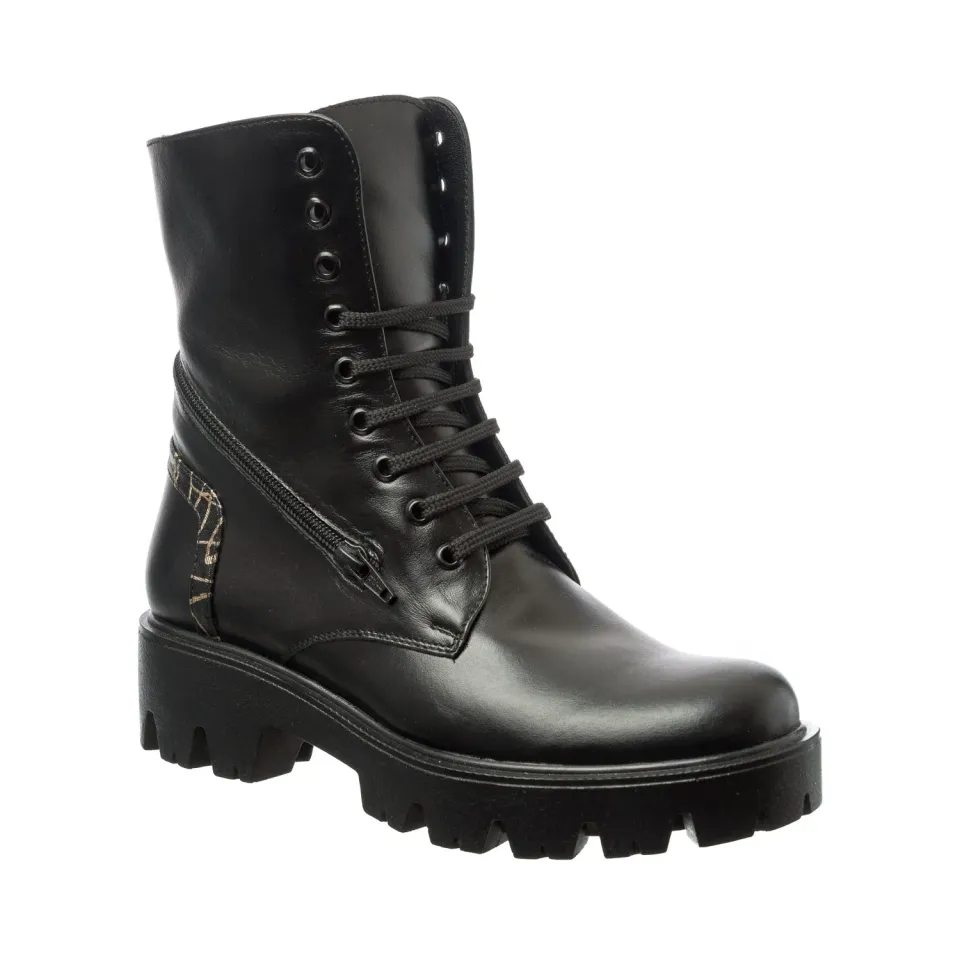 Catinca Shoes BC29 NBFA bocanci dama piele naturala negru auriu