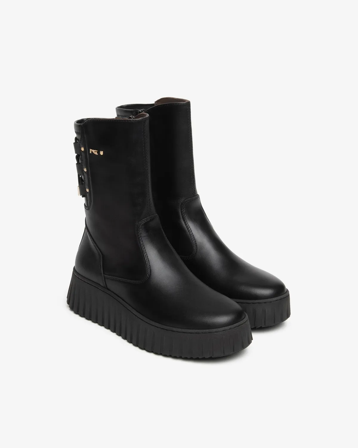 NeroGiardini botine dama piele cu platforma 55 mm toamna-iarna