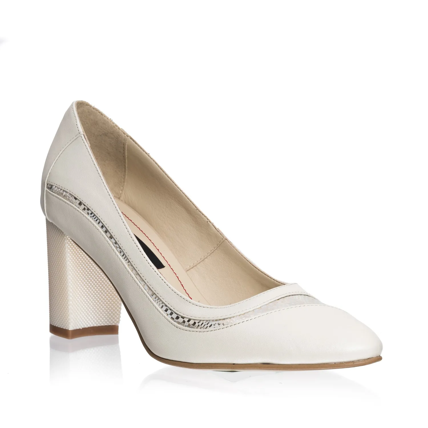 Catinca Shoes 163 BP pantofi piele bej cu puncte