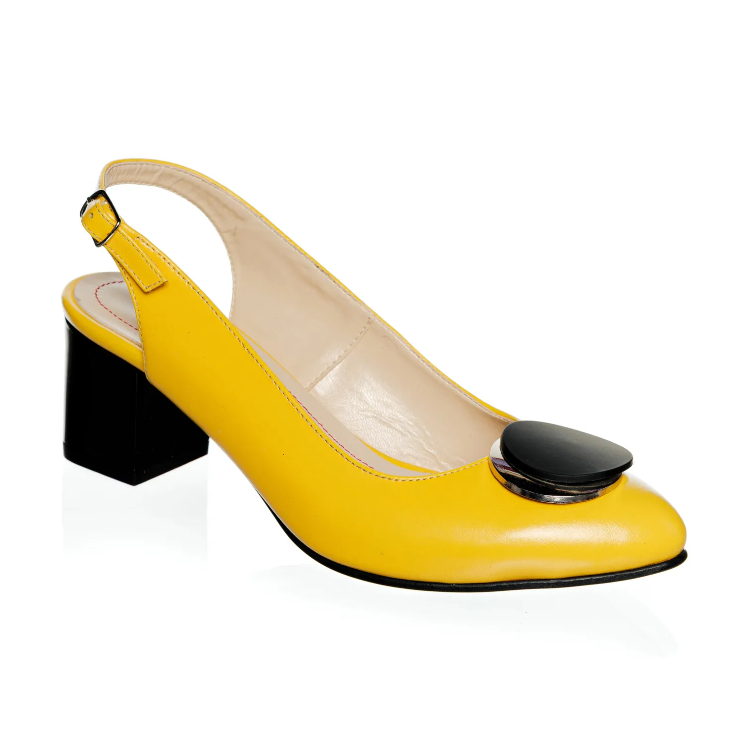 Catinca Shoes D34 GB sandale dama piele galben box