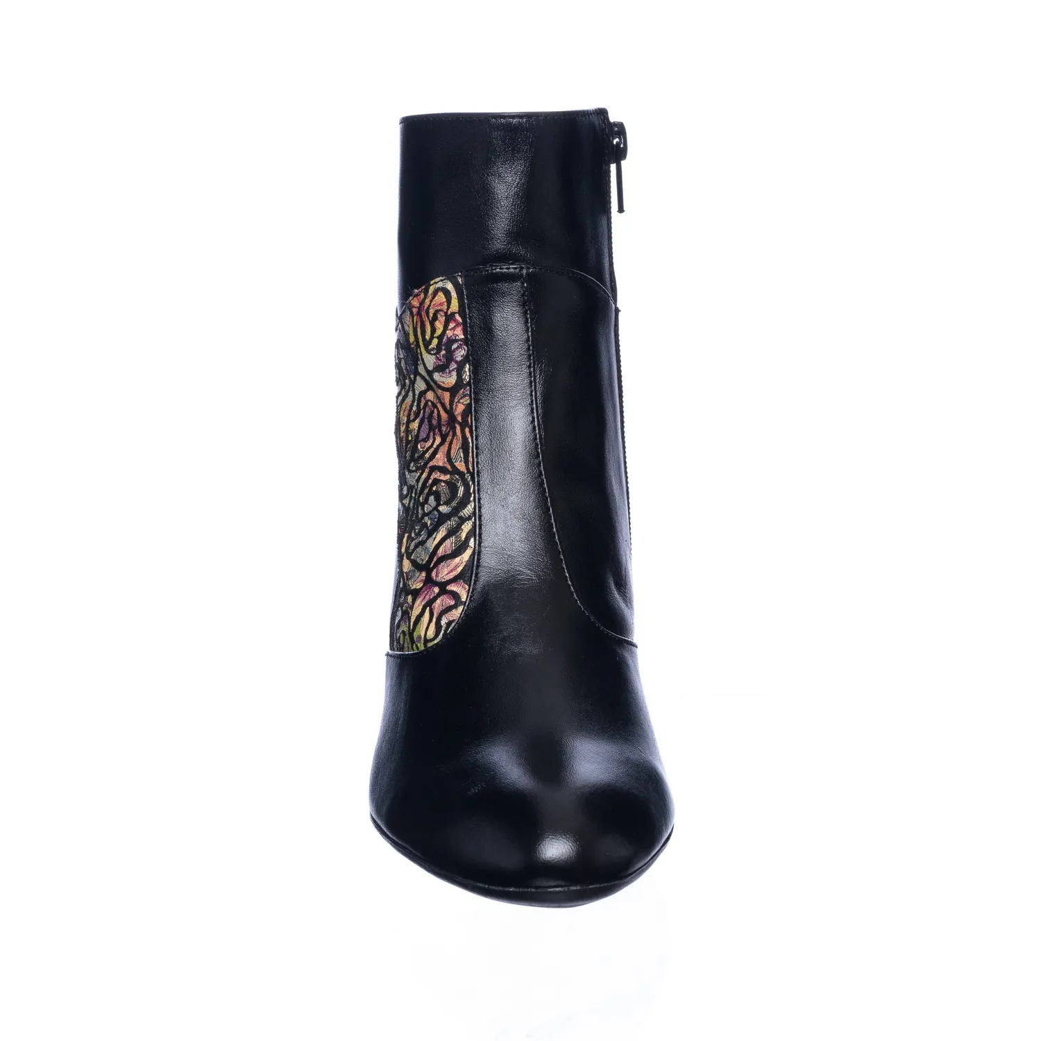 Catinca Shoes GX50 NBT ghete piele negre trandafiri
