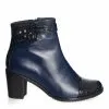 Catinca Shoes 80 BBNC ghete dama piele naturala albastru-negru