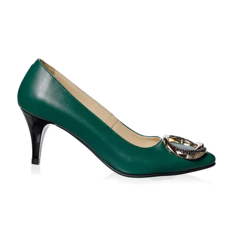Catinca Shoes A31 VB pantofi dama piele verde box