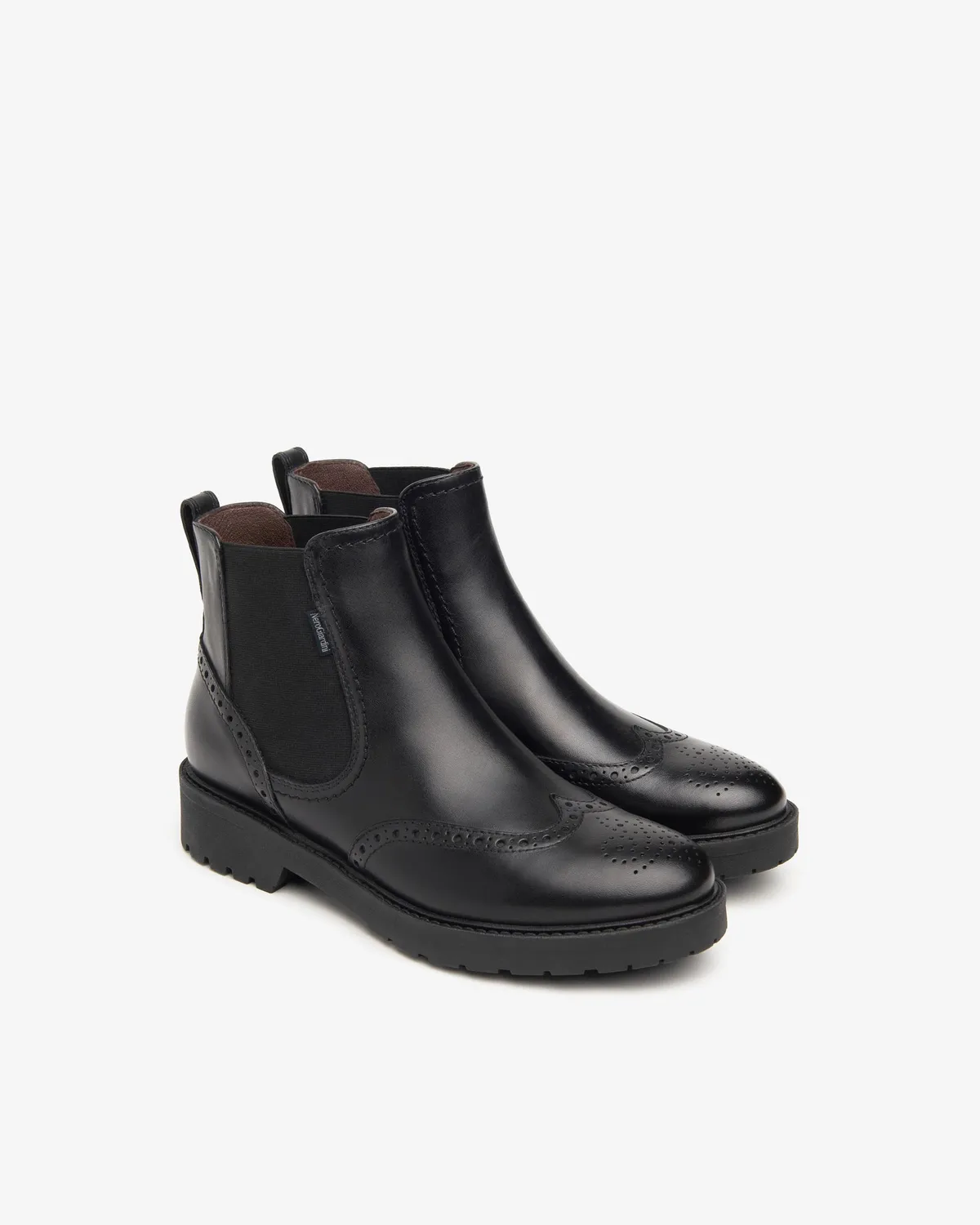 NeroGiardini Ghete Chelsea Piele Dama Toc 35 mm Brogue