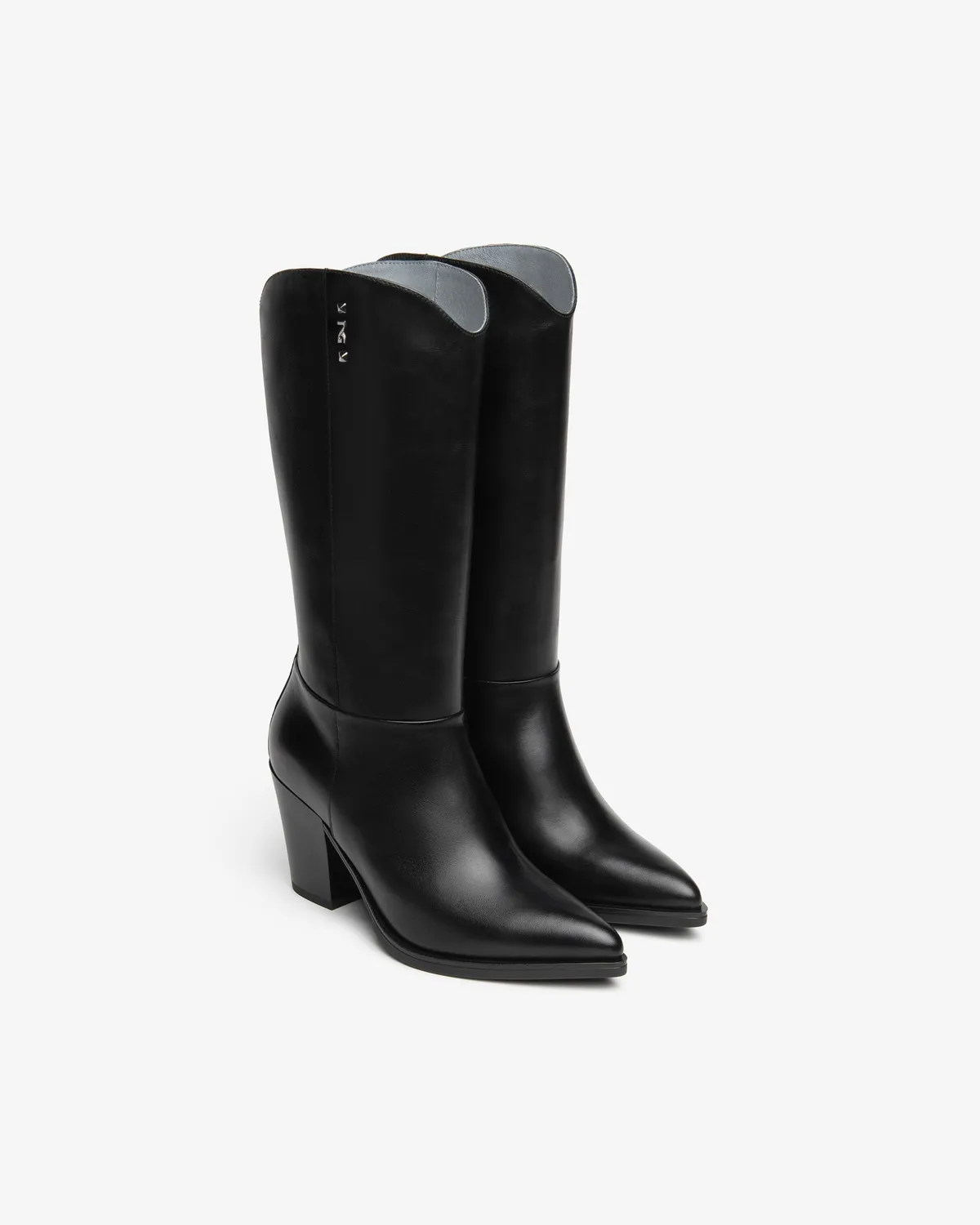 NeroGiardini cizme piele dama western toc 80 mm cu fermoar