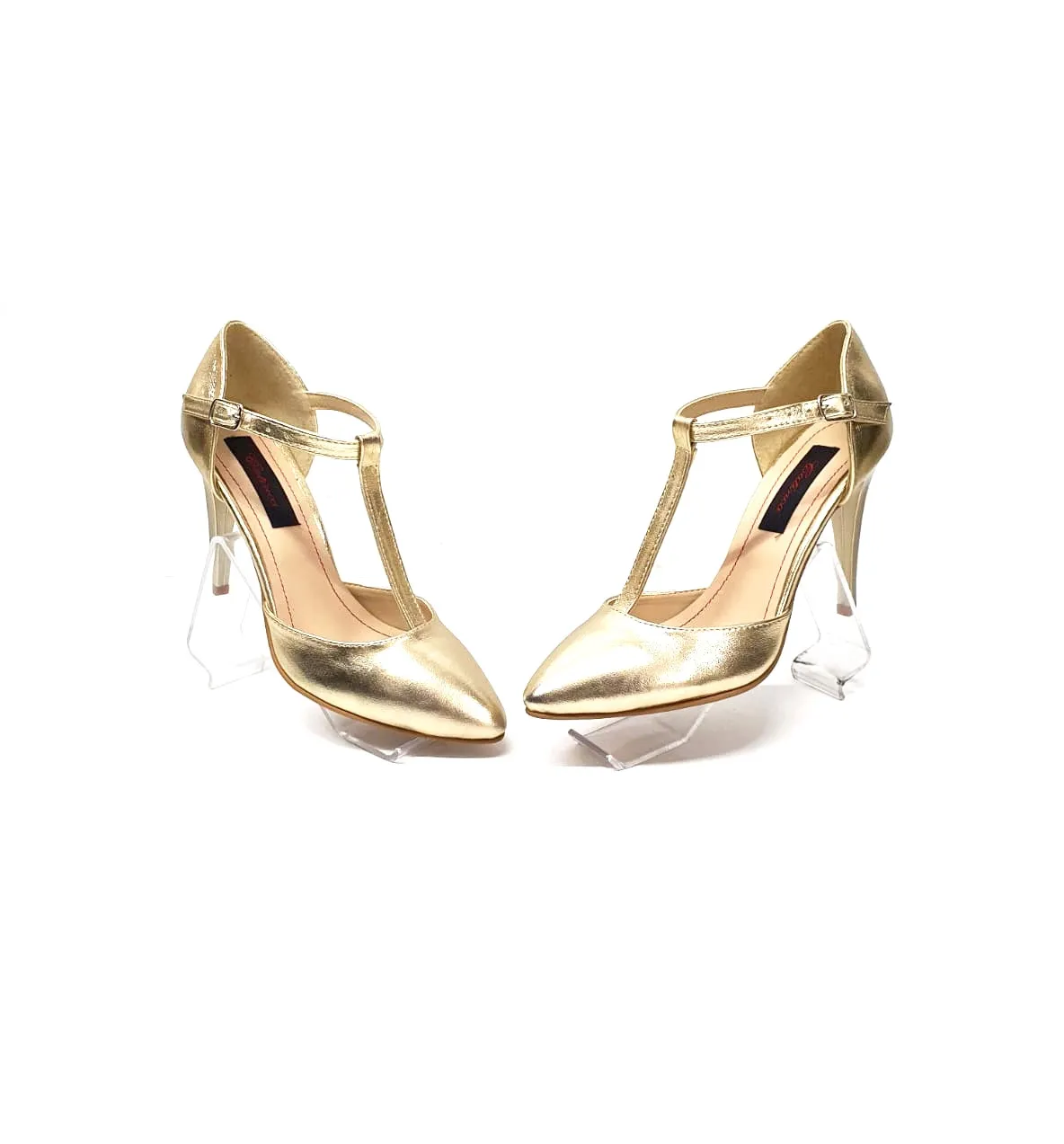 Catinca Shoes D13 AU sandale dama piele auriu toc subtire