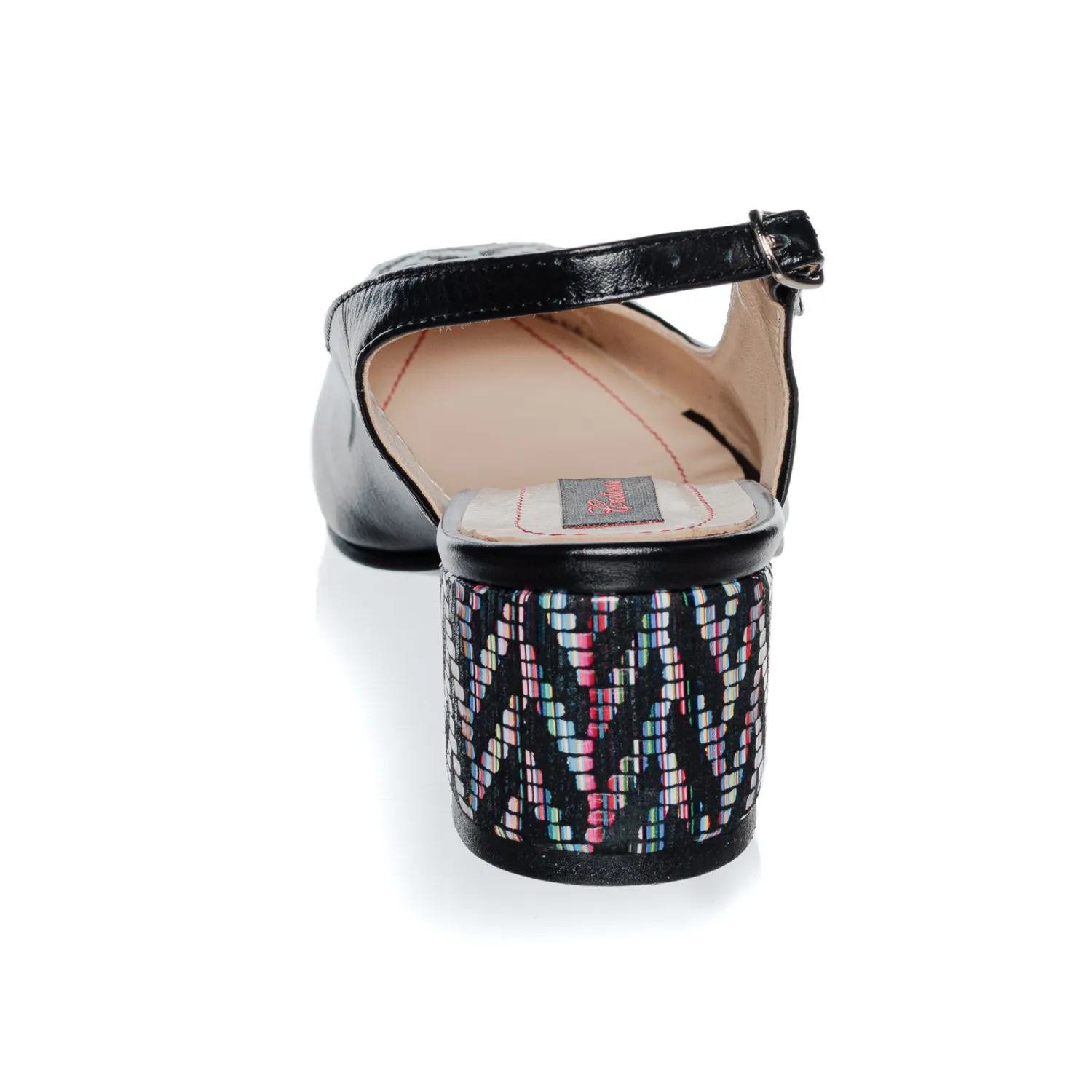 Catinca Shoes D21 NBZ sandale dama piele negru zig zag
