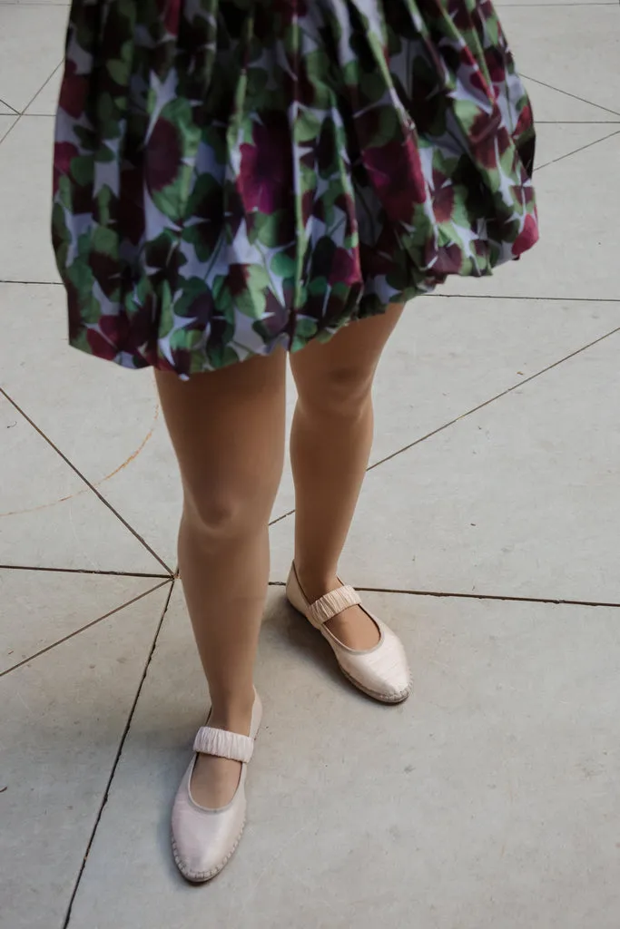 Flagelus Mafalda Camel pantofi bej mătase
