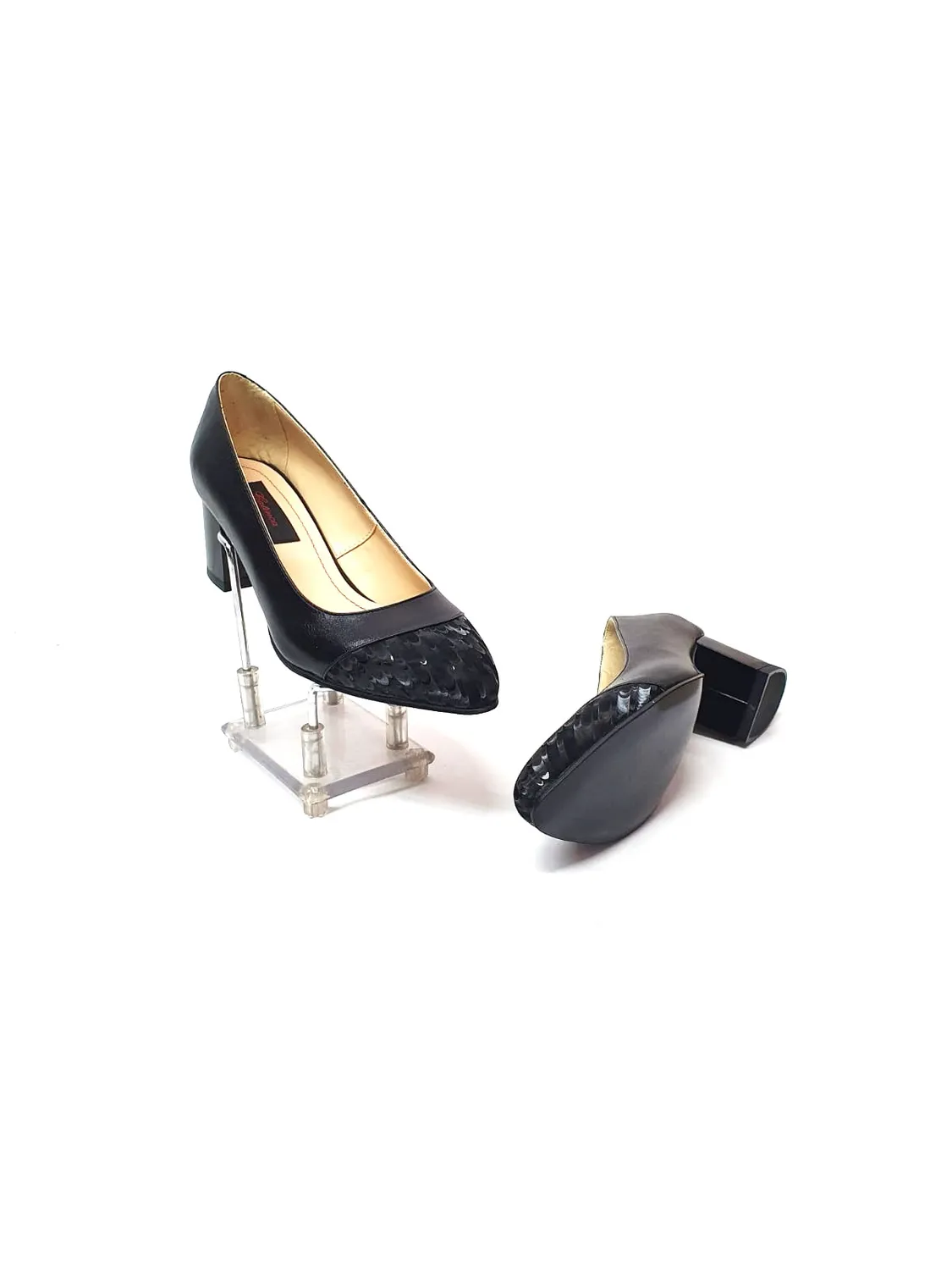 Catinca Shoes A3 NBN3D pantofi damă negru 3D piele