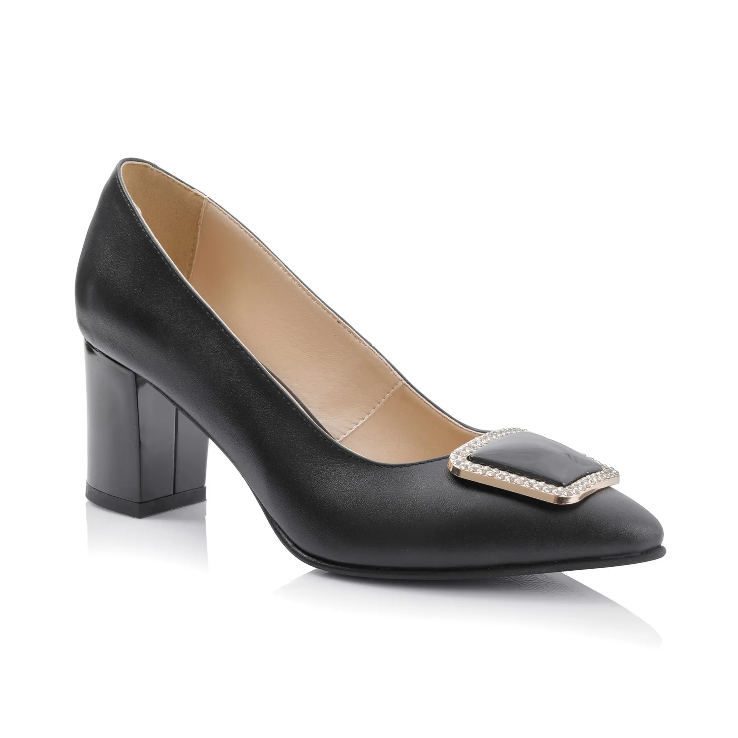 Catinca Shoes A61 NE pantofi dama negru piele naturala