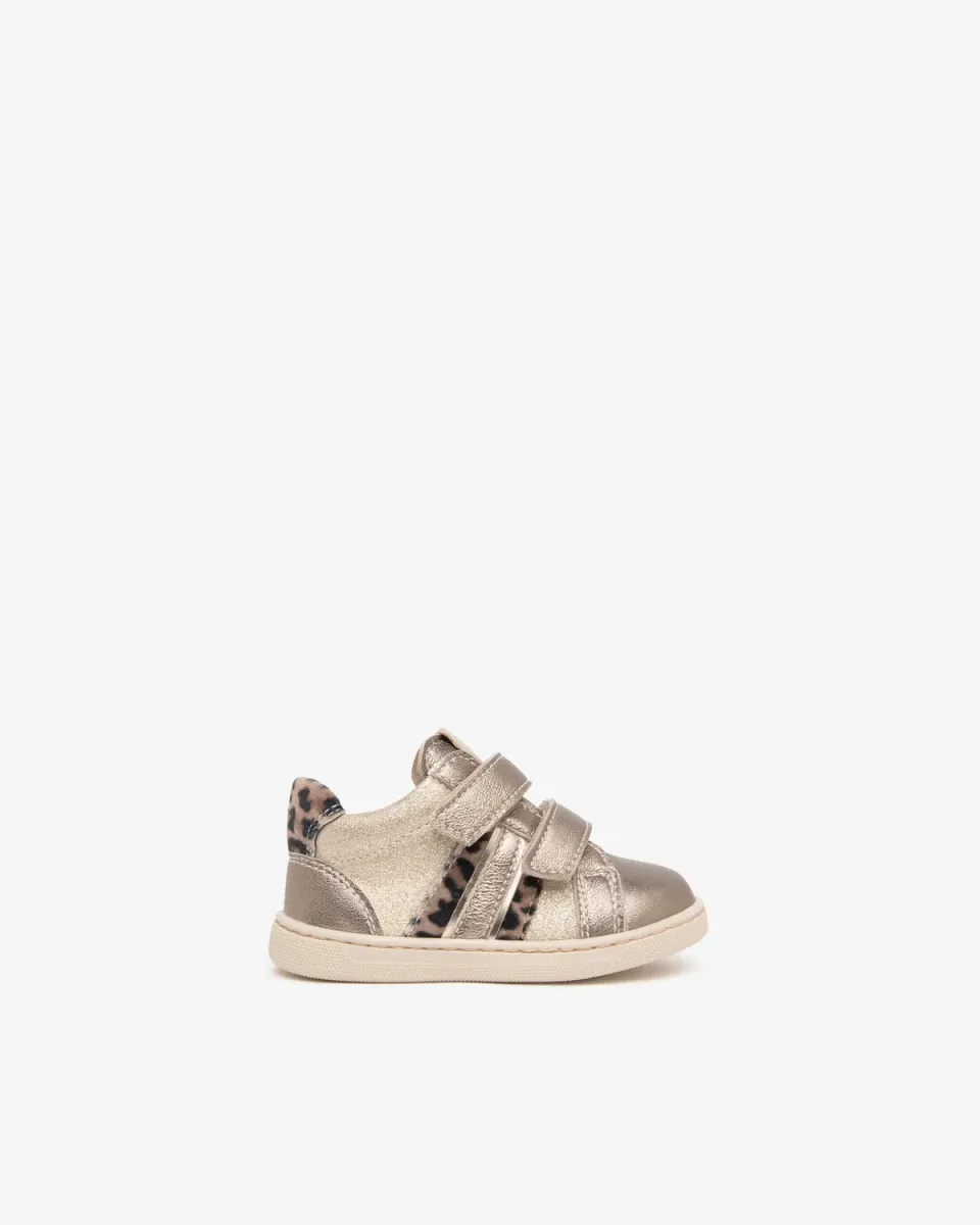 NeroGiardini sneakers fete piele velcro animal print