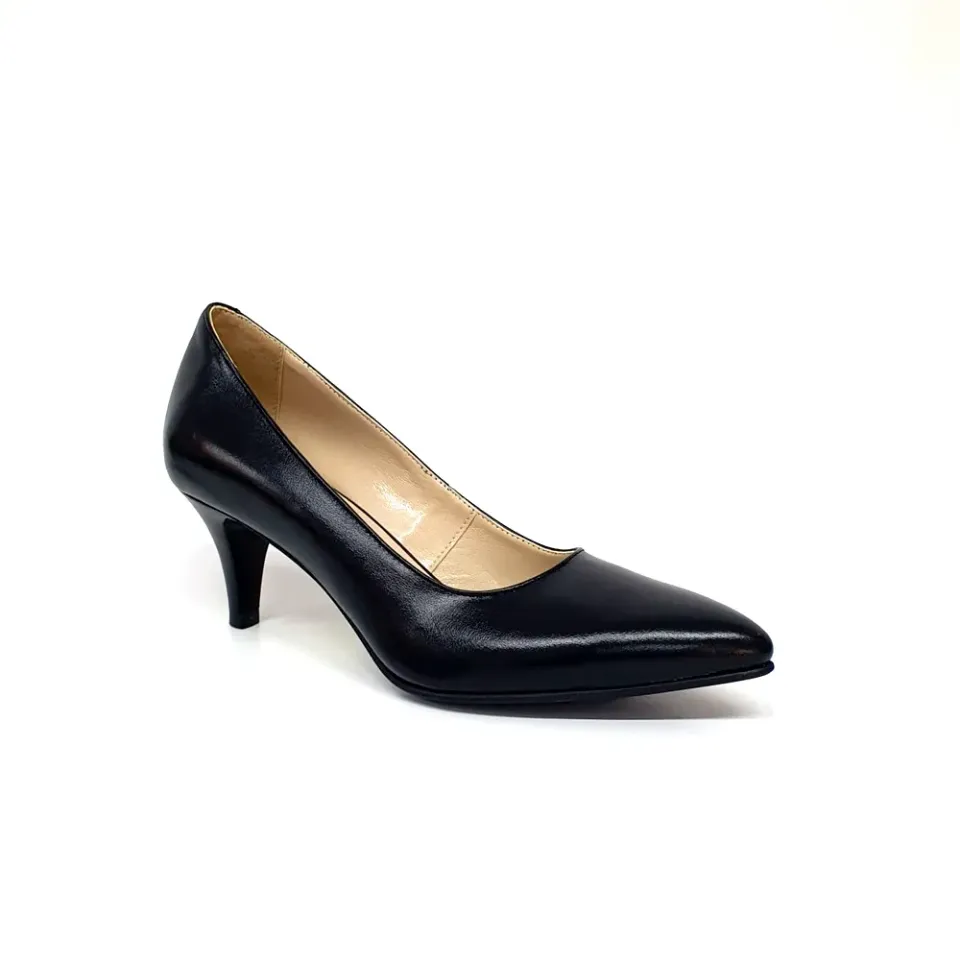Catinca Shoes A19 NB pantofi dama piele naturala negru box