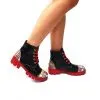 Catinca Shoes BC26 NP3D bocanci piele negru patratele 3D