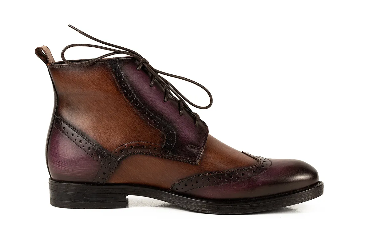 Lucas Shoes 850 ghete piele coniac bordo