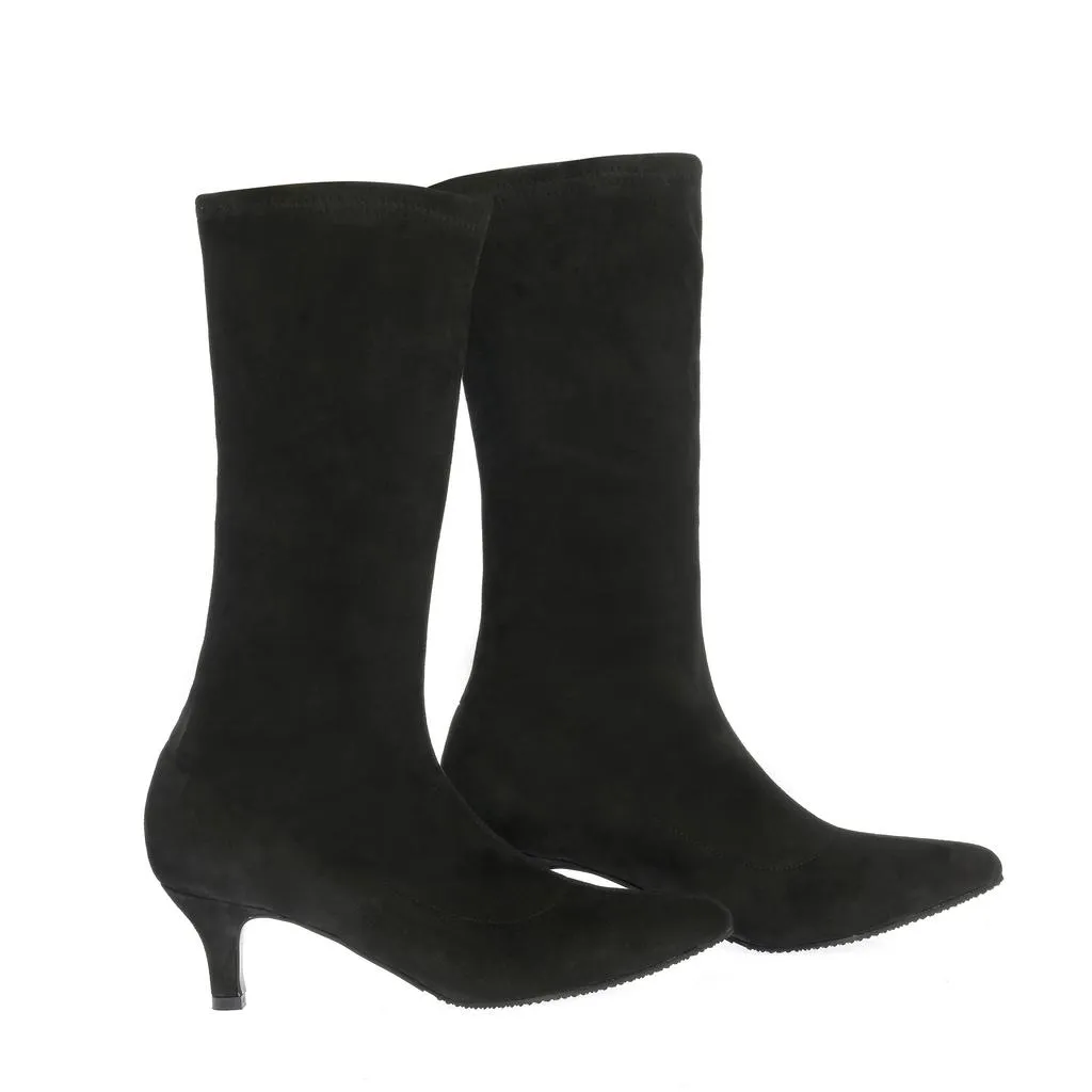 Ana Urbana Shoes Monroe cizme negre toc 4 cm