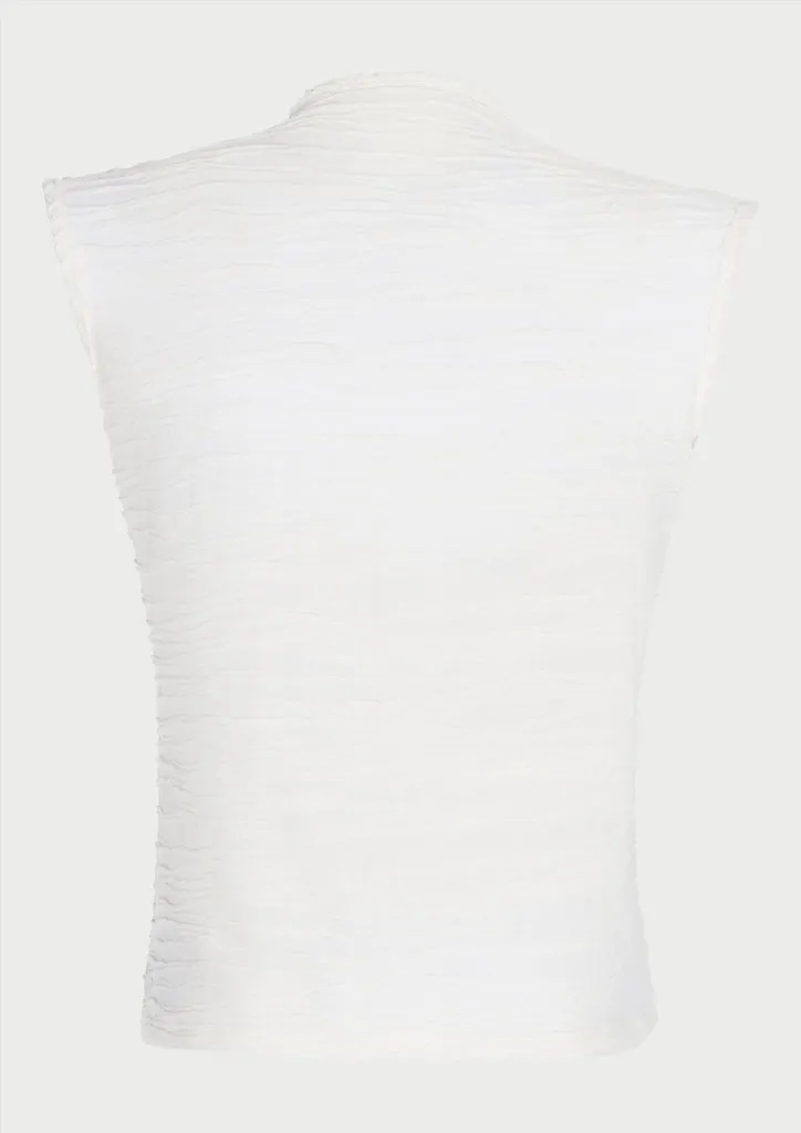 Flagelus Ling White Top top alb bumbac