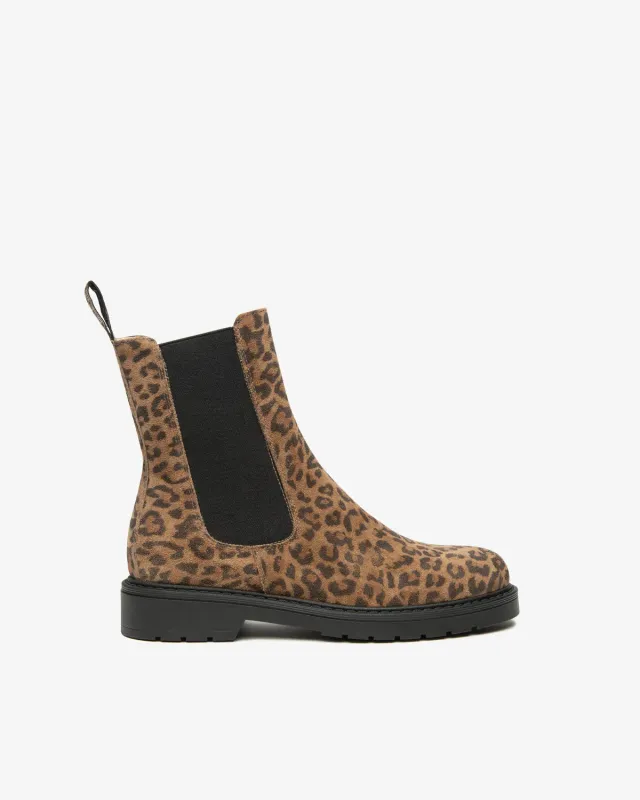 NeroGiardini botine chelsea piele intoarsa dama print