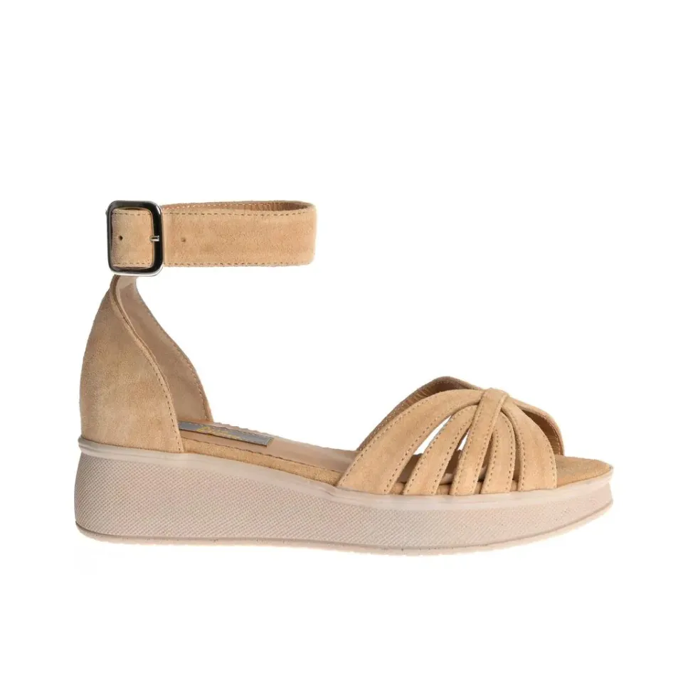 Ana Urbana Malibu sandale piele nude cu platformă