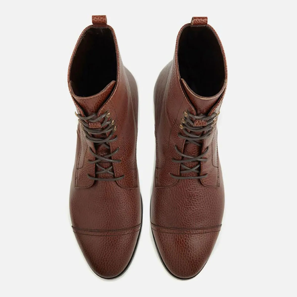 Cecilia Bringheli Eva Light Brown ghete piele cu șiret