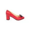 Catinca Shoes A14 RPC pantofi dama piele naturala rosu picatele