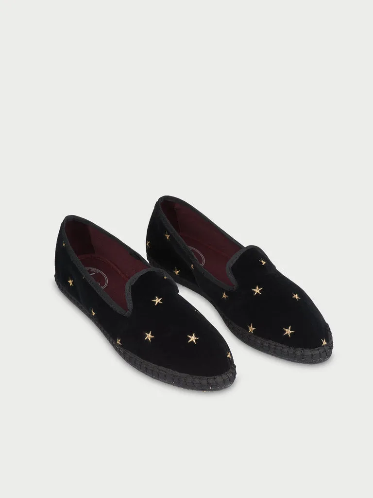 Flagelus Ethel slippers dama negri catifea stele