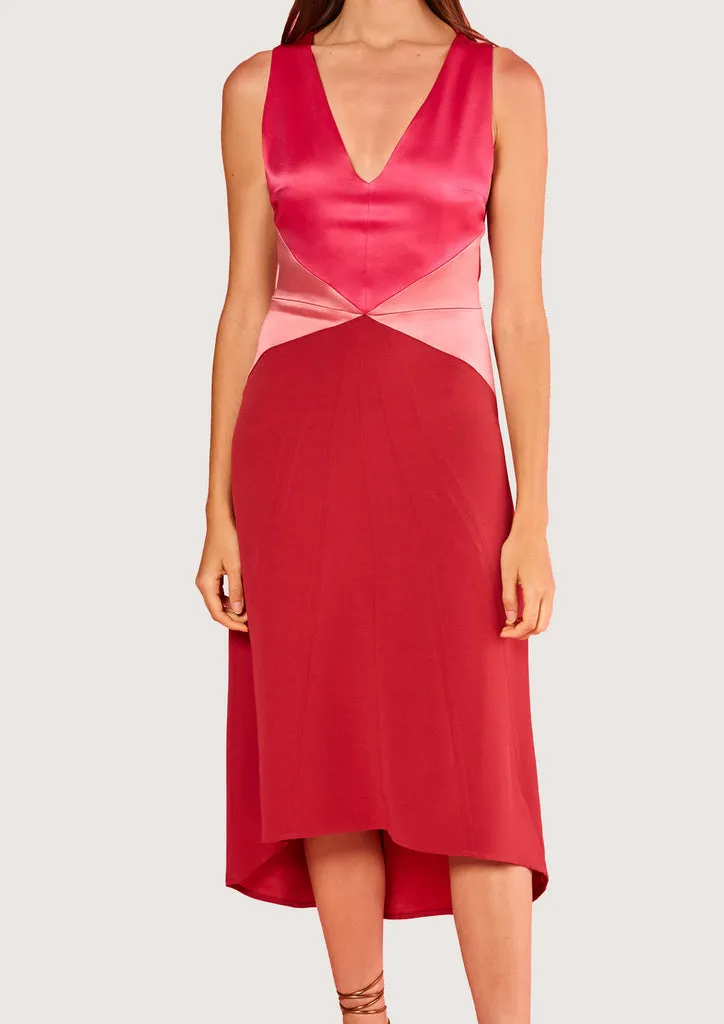 Flagelus Tennis Pink Dress rochie midi roz vascoza