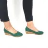 Catinca Shoes T14 V pantofi dama perforati piele verde