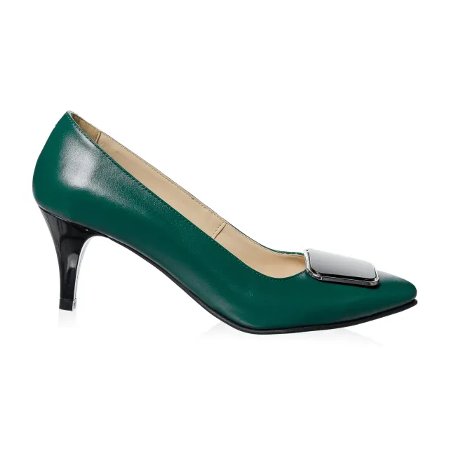 Catinca Shoes A29 VB pantofi dama piele naturala verde
