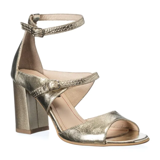 Catinca Shoes S101 AS sandale dama piele naturala auriu